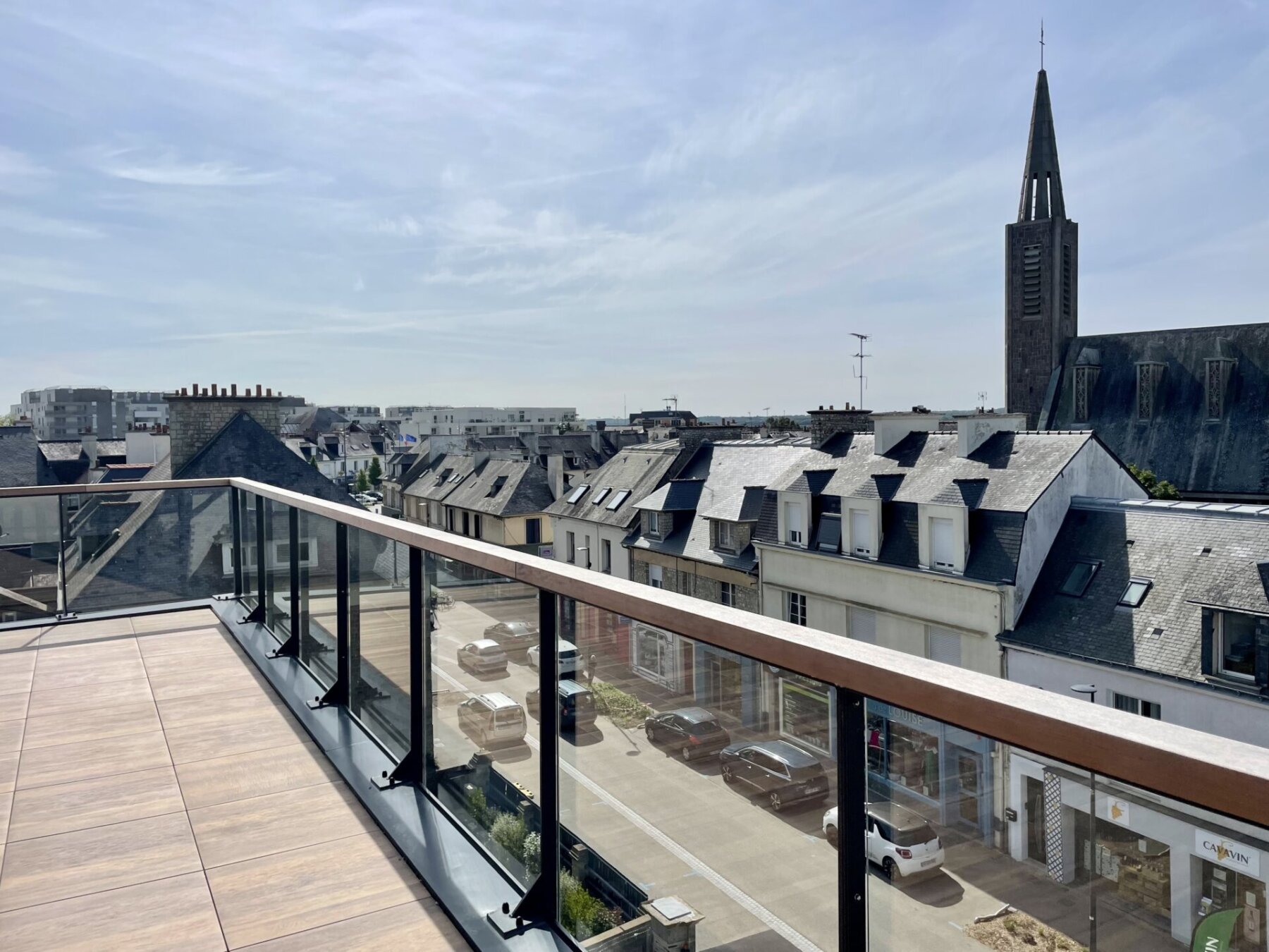 terrasse vue sur ville résidence baccarat à bruz