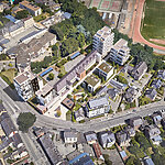 Vue aérienne programme neuf Rennes Parc Saint-Michel