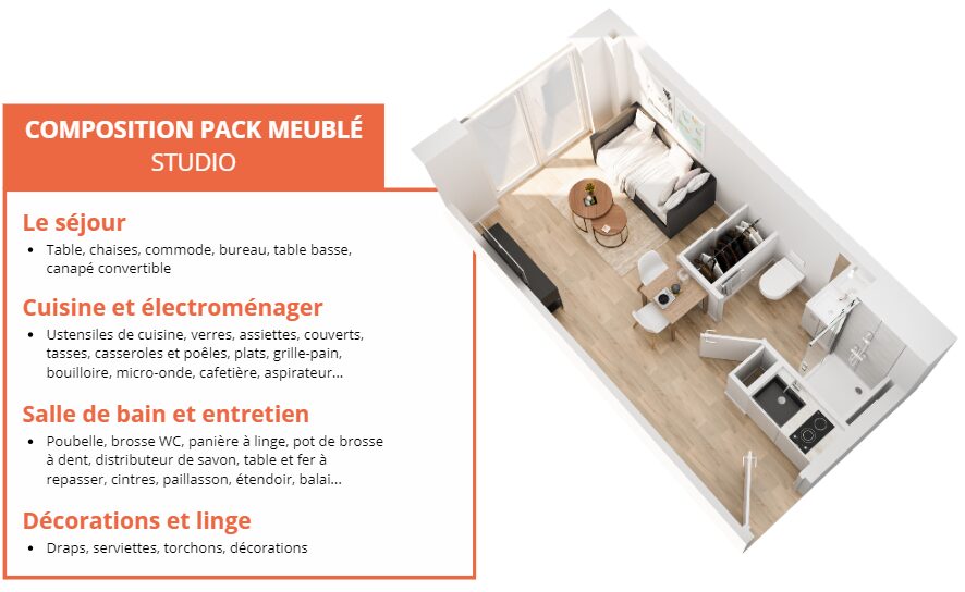 pack meublé studio