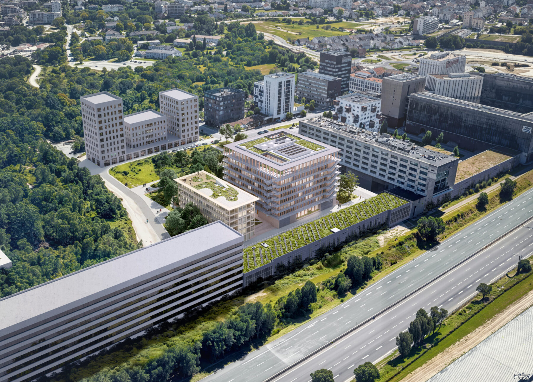 Bureaux à louer à Rennes, ZAC de la Courrouze, programme Vista