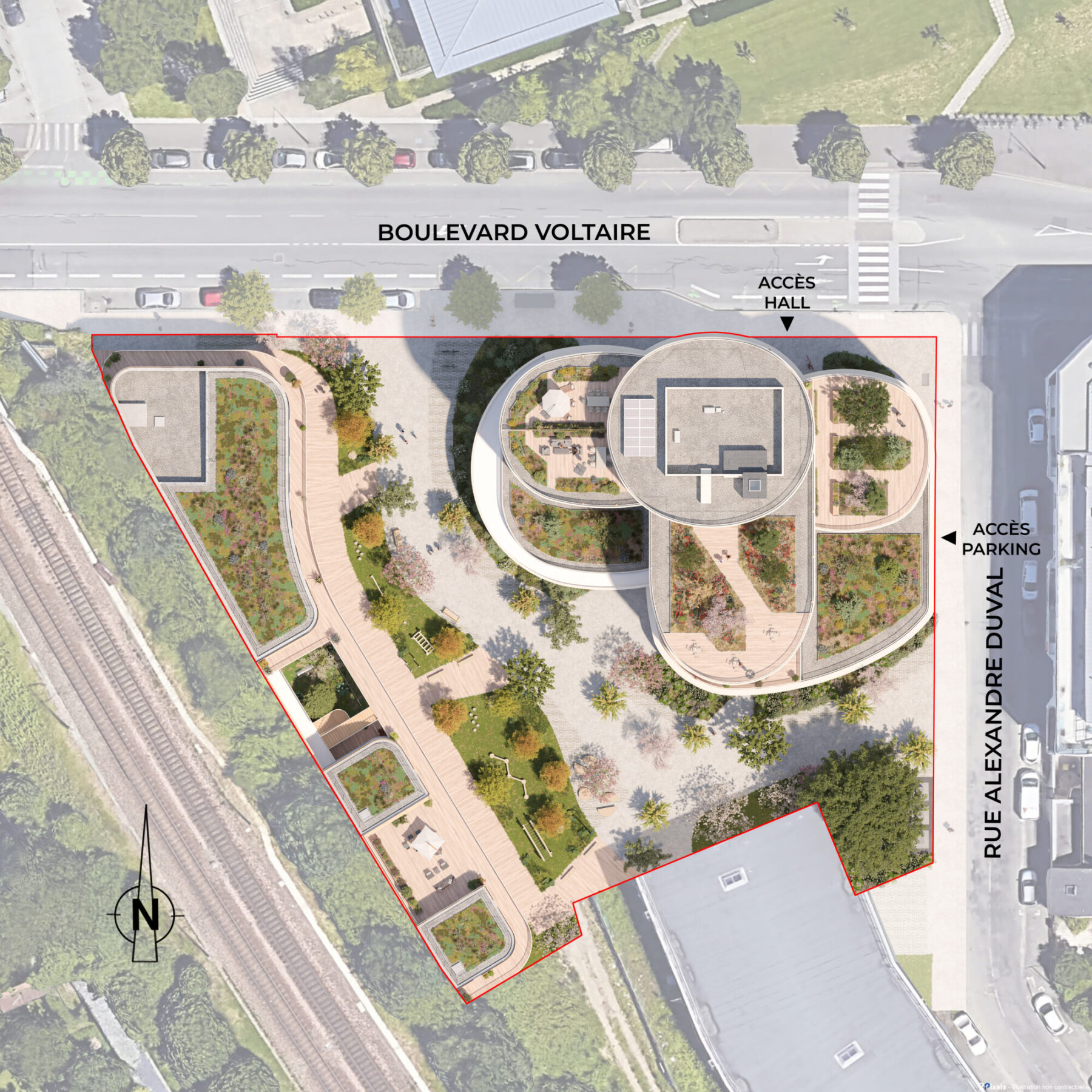 Plan de masse résidence Jungle! appartement neuf rennes