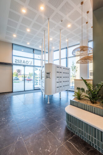 Vue hall de la résidence l'Oasis